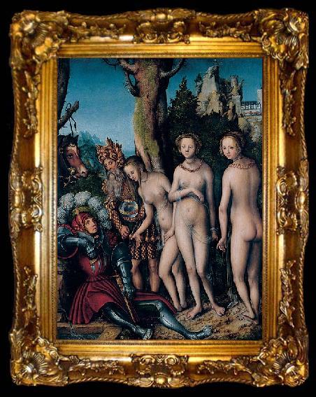 framed  Lucas Cranach the Elder The Judgment of Paris, ta009-2